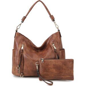 Trendy Brown Hobo Bag for Women - Perfect Gift with Roomy Interior & Pockets
